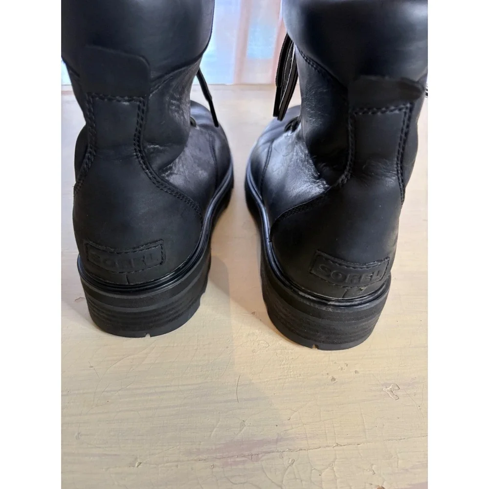 Sorel Women's Waterproof Black Lace-Up Boots – Style NL4843-010 - Picture 4 of 6